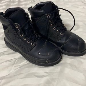 Joe Rocket ORBIT black leather motorcycle boots